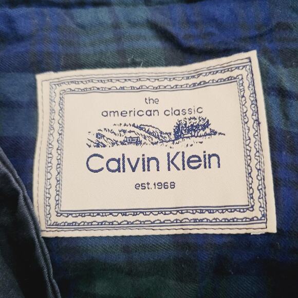 Calvin Klein Jacket Womens Medium Black Hooded Toggle Duffle Made USA Cotton - Picture 8 of 15